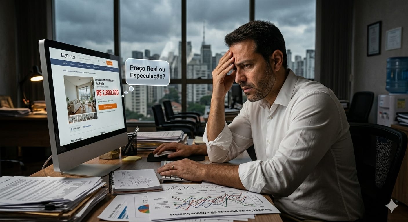 Corretor frustrado com dados imprecisos — Preço Real ou Especulação?